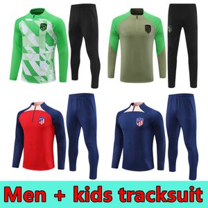 2024 2025 Atletico Madrids Football Tracksuit Mens Kids Kit Training Suit 23 24 25 Atletico Soccer Tracksuits Jogging Jacket Surpetement Chandal Futbol