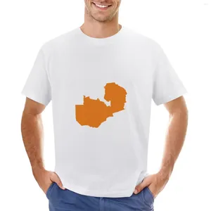 Polo da uomo Zambia Love In Orange T-shirt estiva Top Anime vestiti estetici Top carini Abbigliamento da uomo