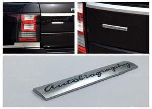 CAR BADGE DECAL 3D Chrome Metal Autobiography Logo Auto Body Emblem Sticker för Range Rover Vogue327P48580031888085