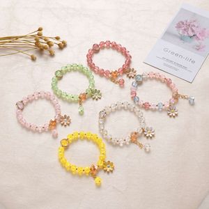 Neues Feuerwerkskörper-weibliches rosa Kristall-Sonnenblumen-Armband im chinesischen Stil, Strandschmuck für Frauen