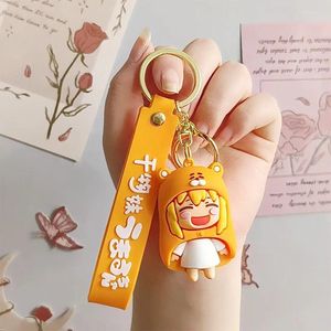 Keychains Anime Himouto! Umaru-Chan Keychain Cute Doma Umaru Doll Pendant Key Chain Bag Car Keyring Llaveros Jewelry Friends Gift