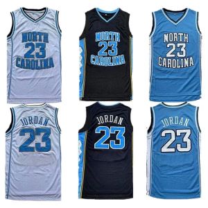 Benutzerdefinierte die besten NCAA North Carolina Basketball-Trikots Tar Heels 23 Michael genähtes Trikot UNC College-Mann Schwarz Weiß Blau Herren