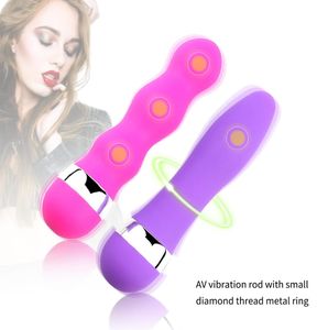 Vibrator kraftfull sexleksak för kvinna stimulering bärbar dildo vibrator kvinnliga vuxna små kung Kong gängade metallring av vibra2833218