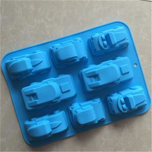 케이크 도구 1 PCS 8 심지어 창조적 인 자동차 곰팡이 수제 비누 향기 캔들 베이킹 곰팡이 DIY MOULD244Y