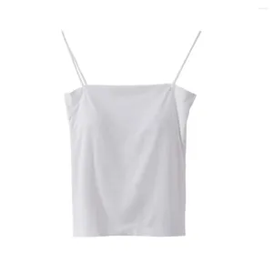 Canottiere Canottiere La biancheria intima esplosiva in stile gilet senza cuciture Bretelle da donna Bellissimo nastro posteriore in lattice Cuscinetti per reggiseno e un esterno integrato