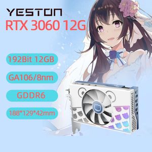 Yeston nvidia geforce rtx3060-12gd6 lb بطاقة رسومية GDDR6