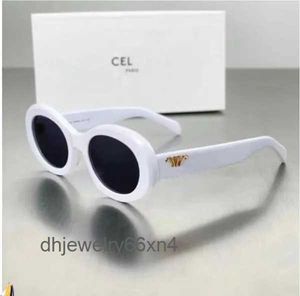 2024 Retro-Katzenaugen-Sonnenbrille für Damen CEs Arc de Triomphe ovale französische High Street MIT BOX CFD