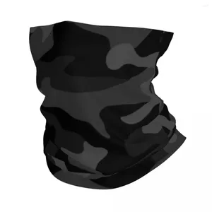Bandanas Black Camouflage Pattern Bandana Neck Gaiter Windproof Face Scarf Cover Women Men Army Military Camo Headwear Tube Balaclava