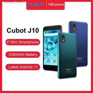 Celulares Cubot J10 Smartphone 4 polegadas Mini Tela 5MP Câmera Traseira 2350mAh Android 11 Dual SIM Card Telefone Facial ID Telefone Barato 3G Q240312