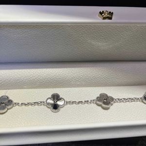 Designer Pendant Necklace Sweet Love Vanca Jade Black Laser Clover Necklace 5-Blomma Armband Craft BMRQ