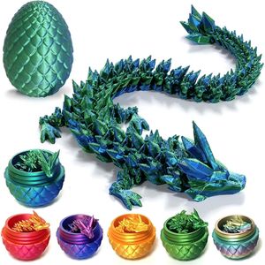 3D Tryckt Dragon Egg Toys Gemstones Crystal Dragons 30cm ornament Handgjorda presenter Dragon Eggs Game Set Colorful Decorations Creative Trendy Toy