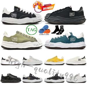 Designerskor Mihara Yasuhiro Blakey Canvas Sneakers Green Black and White Casual Shoes White Yellow Blue Outdoor Running Shoes for Men and Women