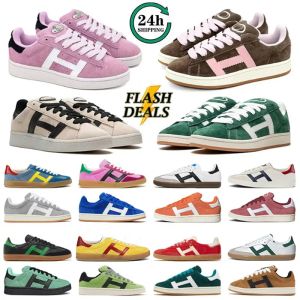 2024 Designer Scarpe da corsa in pelle scamosciata Verde scuro per uomo Donna Sneakers Azzurro Seta Rosso Rosa Fusion Bianco Nero Gum Scarpe da ginnastica da uomo