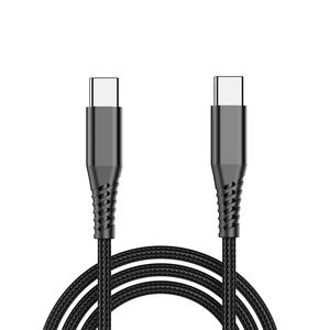 Flätad snabb laddningstyp C -kabel för Samsung S24 Ultra S23 S22 S21 Android -telefonladdning Sync Cord 3ft 6ft
