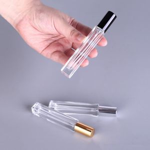 10 ml Square Mini Clear Glass Essential Oil Parfym Bottle Spray Atomizer Portable Travel Cosmetic Container Parfym Bottle3887932