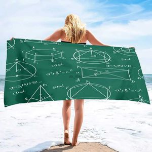 ブランケットビーチタオルクイックドライサンドフリースーパーアブザベント大量の軽量タオル旅行泳ぎのための数学の数学