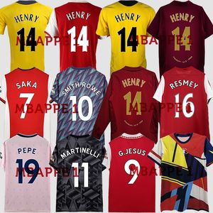 Retro Soccer Jersey Highbury Home Shirt Pires Henry Reyes 98 99 00 Bergkamp 01 02 03 04 Adams Persie 05 06 Galla 11 12 Wright