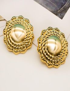 Orecchino a clip geometrico in lega di rame africano Dubai orecchini d'oro squisiti per le donne signora usura quotidiana regalo di nozze festa 2204293453803