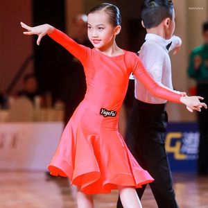 Stage Wear 2024 Latin Dance Dress for Girls Standard Competition Ubrania Nowoczesne spódnice Chacha DN17268