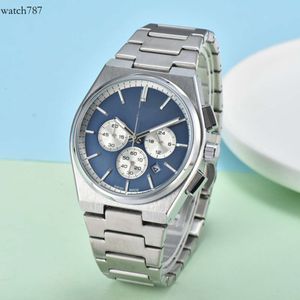 2024 Tianshuo Steel Band Six Needle Multi Function Three Eyes Quartz Waterproof Business Men's Watch 1