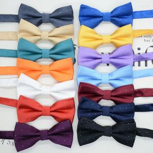 Bow Ties Trendy Shiny Dot For Men Women paljett Bowties Polyester Butterfly Man Groom Wedding Party Wine Red Bowknot Cravat