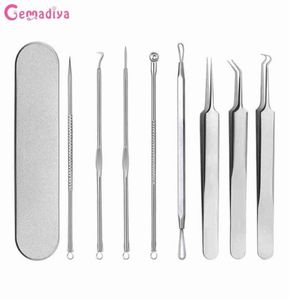 Dispositivi per la cura del viso SteamerStainless Steel Facial Blackhead Remover Aghi Estrattore Pimple Blemish Comedone Removal Kit Strumento a doppia testa 2202255928648