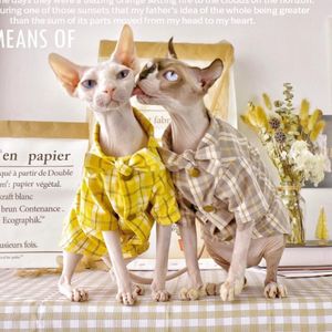 Sphynx-Katzen-Shirt, Sommer, dünne Schlittschuhe, haarloses Kleid, kurze Füße, Kleidung, Outfits, Haustier-Kleidung, Kostüme346f