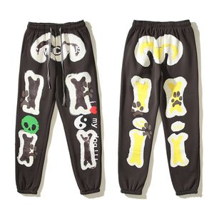 Calça Come My Dog Bones Estilo Esportivo Calça Masculina de Moletom de Comprimento Total