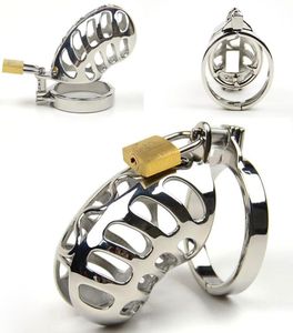 Nuovo piccolo dispositivo punte di metallo acciaio inossidabile gabbia per cazzi cintura anello per cazzi giocattoli BDSM bondage prodotti del sesso per gli uomini3926047