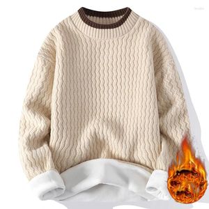 Men's Sweaters 2024 Pdmcms Brand Winter Fashion Sweater Plush Knitwear Warm Thick High-quality Menswear Round Neck Pullover