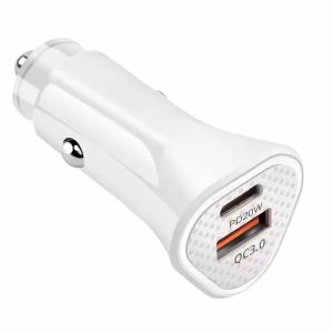 Portas duplas universais A + C USB C Carregador de carro 2.4A 12W Carregadores adaptadores de energia para iPhone 12 13 14 15 Samsung S22 S23 Tablet PC GPS Android telefone 828DD