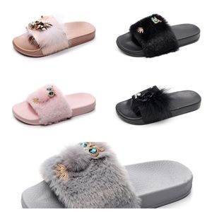 Designer Slipper Slider Mens Womens Summer Sandals stränder Slipper Ladies Flip Flops Pink Black Blue Slide Shoes Gai White