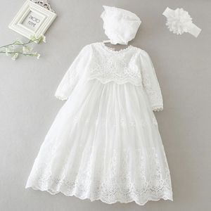 Hetiso Baby Girls Dress Long Sleeve Kids First Birthday Ball Gown Infant Dresses for Baptism Bridesmaid party 3-24 month 240226