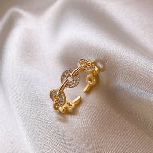 Anello fortunato di moda misura regolabile forma di rame oro nastro oro rosa anelli di rame per donna uomo gioielli regalo2501