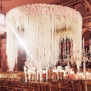 20st Artificial Wisteria Silk Flowers Hanging Wed Decor Flower Garland For Home Garden El Wedding ation 220329193w