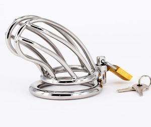 Device For Men Metal Cage Stainless Steel Cock Cage Male Belt Penis Ring Sex Toys Bondage Lock Adult Products2231069