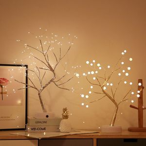 36 108 LED USB BATTERY POWER Touch Switch Tree Light Night Fairy Light Table Lamp för hem sovrum bröllopsfest juldekor c208t