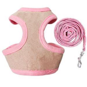 Colete de malha para cães, conjunto de coleira para cães pequenos e médios, designer de moda, arreios para cães, buldogue francês, pug, corda principal a206 20350v