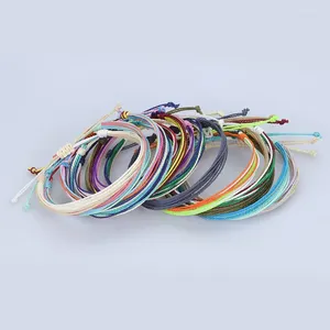 Charm Bracelets Handmade Wax String Bracelet Waterproof Thread Braided Women Men Bohemian Multilayered Friendship Wristband Jewelry