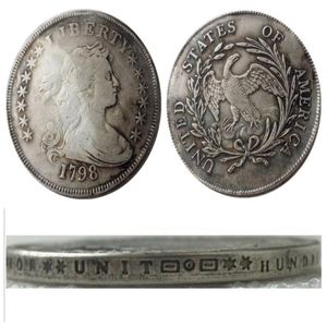 US 1798 Draped Bust Dollar Small Eagle Silver Plated Copy Coins metal craft dies manufacturing factory 254S