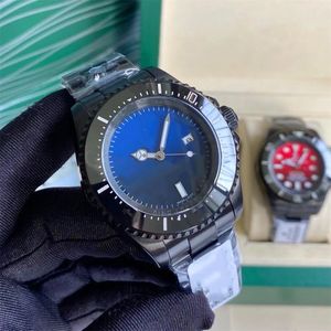 Ny Fashion Classic Mens Watch med automatisk mekanisk rörelse Högkvalitativ fin ståluppsättning med mental ring 44mm Sport Watch No Box