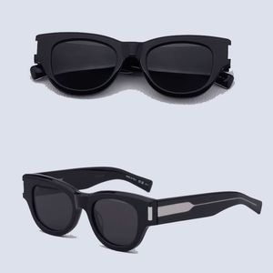 Designer-Sonnenbrille für Damen, modischer Cat-Eye-Stil, 8 mm Plattenrahmen, SL573, Herren-Brille, Outdoor-Casual-Sport-Sonnenbrille, schwarz, Originalverpackung