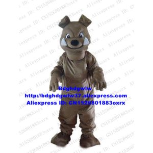 Mascot kostymer Brown Bulldog Pitbull Dog Pit Bull Terrier Pug Mascot Costume Tecknad karaktär Performing Arts Farewell Party ZX1089