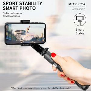 Monopods l08 selfie stick antishake bluetooth fjärrkontroll stativ 360 rotera smart telefon selfie hållare vlog live show för iOS android