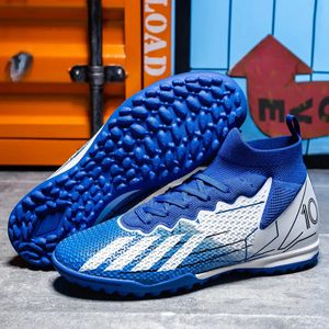 Men Soccer Shoes High Ankle Football Boots Training Sport Futsal Comfortable Cleats FGTF Match Sneakers Top Quality Soft 240228