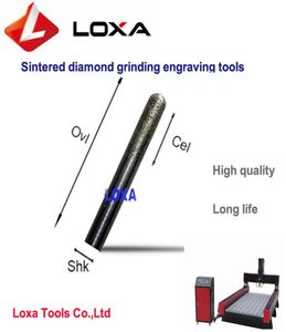 LOXA high quality Sintered diamond grinding engraving toolCNC stone engraving bitsFseries Conical ball head Drill bit7611853