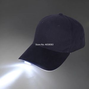 Bezpłatna czapka z reflektorem Super jasne światła LED Unisex Baseball Cap Marek do wędkowania do wędkarstwa Lampa na głowie 240220