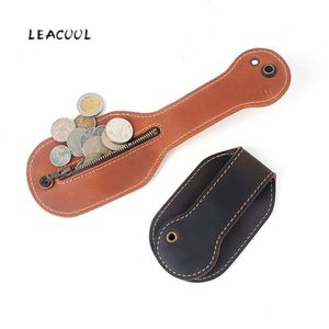 NEW Boston Racket Gryene Jack Sap Genuine Leather Coin Purse Bag Cowhide Pocket Pouch Self Defense Multi Function EDC Tool LJ20090277P