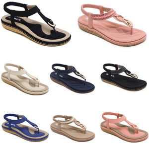 2024 verão sapatos femininos sandálias de salto baixo superfície de malha lazer mãe preto branco tamanho grande 35-42 j52 gai