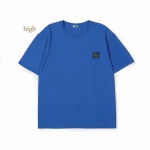 2023 NEW MENS T SHIRTS STONE High Quality Brand Islandes Crew Neck Chromees短袖TEESレタークロスプリントカジュアルTシャツ88